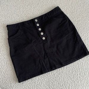 Black mini skirt